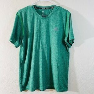 Adidas Crewneck Short Sleeve Athletic T-Shirt Men Size Medium Green